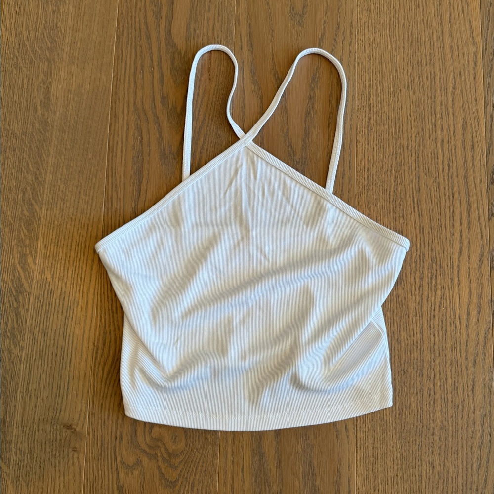 Aritzia criss cross crop top
